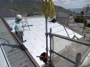 屋根工事状況