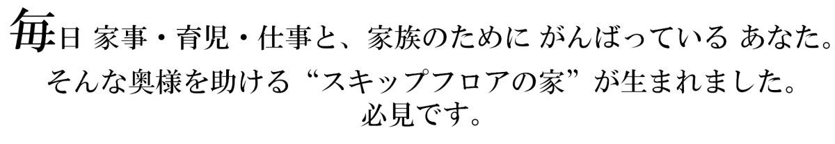 スキップフロアの家